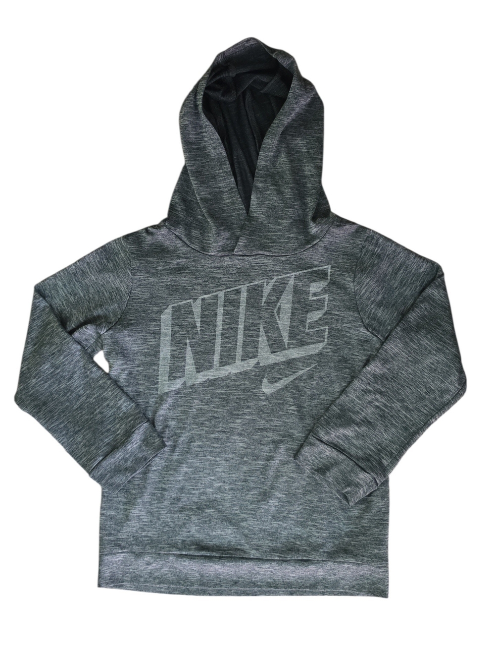 Nike Boys Grey Dri-fit Hooded Shirt-Size 6